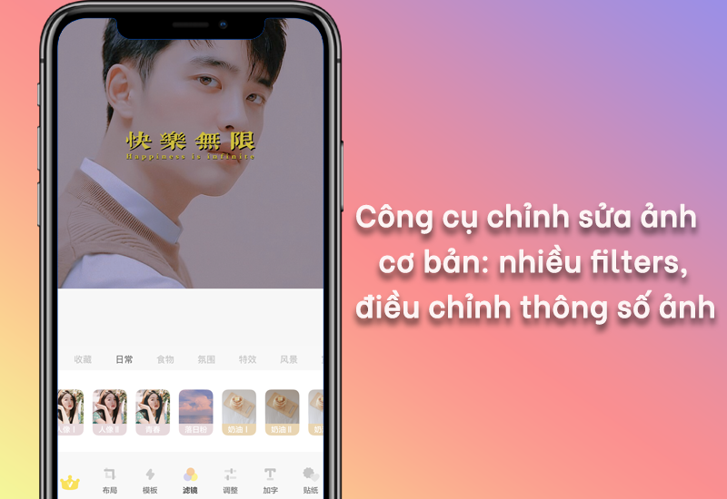 Ứng dụng chụp ảnh máy ảnh bơ trung tâm