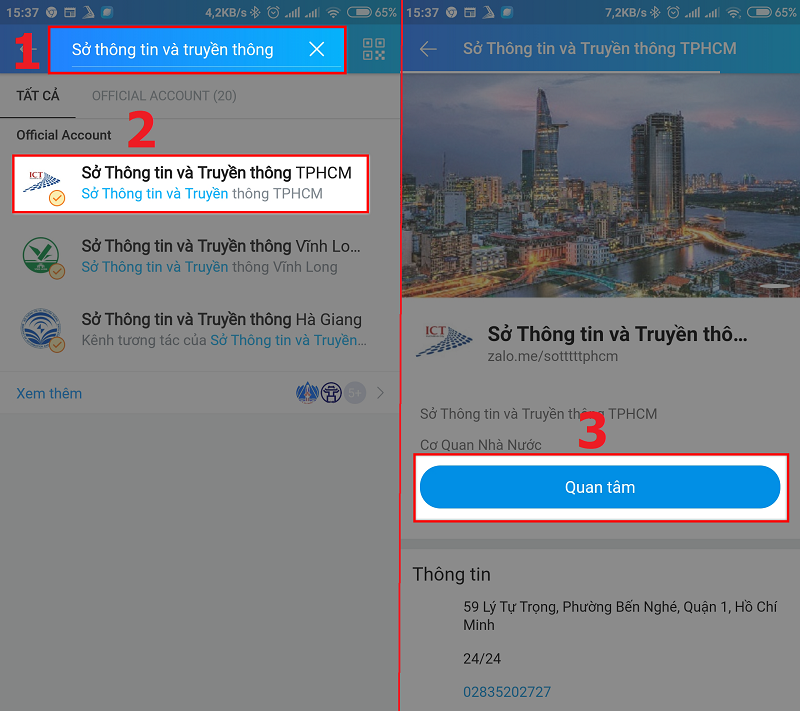 Sở th&ocirc;ng tin truyền thong Tp HCM