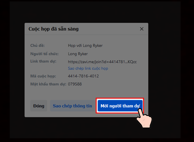 Mời người tham dự