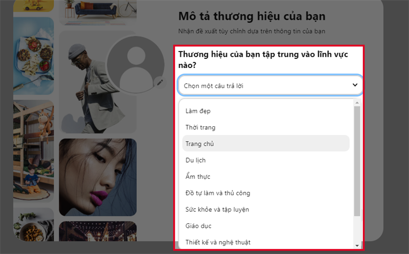 Chọn lĩnh vực