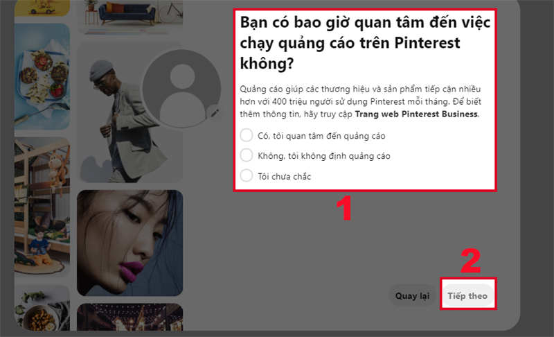 Chọn quảng cáo