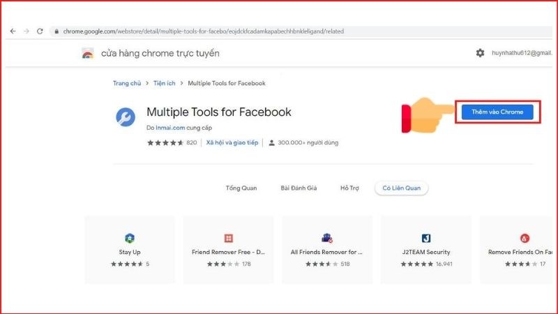 Cách xem ID Facebook bằng tiện ích Multiple Tools for Facebook Chrome