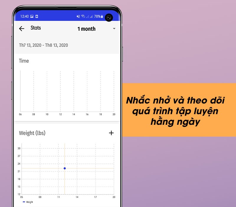 Nhắc nhở v&agrave; theo d&otilde;i qu&aacute; tr&igrave;nh tập luyện hằng ng&agrave;y