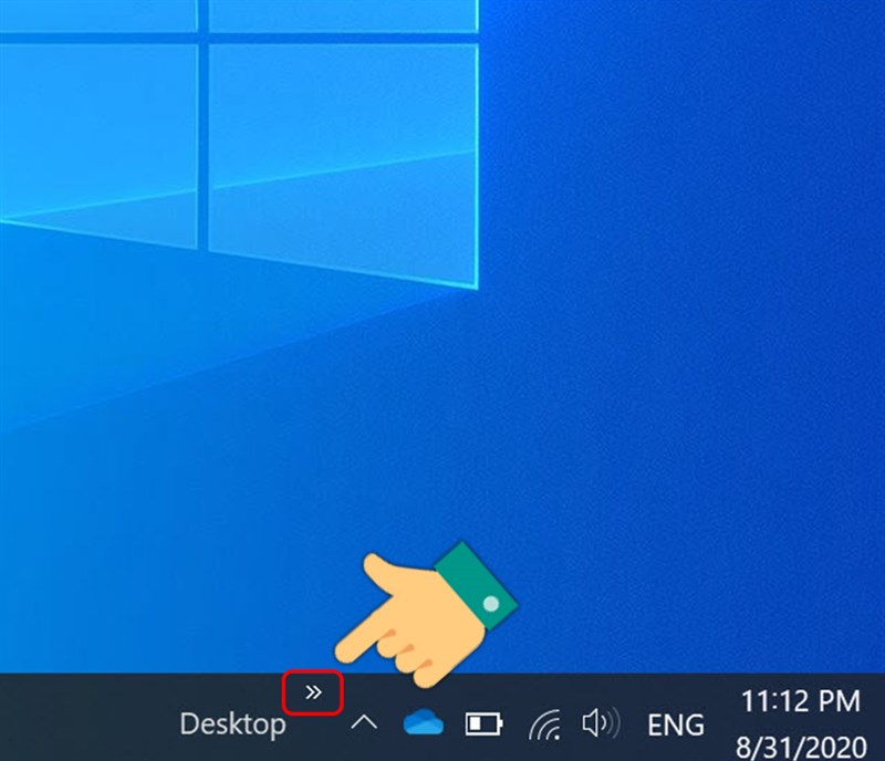 Nhấn vào biểu tượng Desktop Toolbars