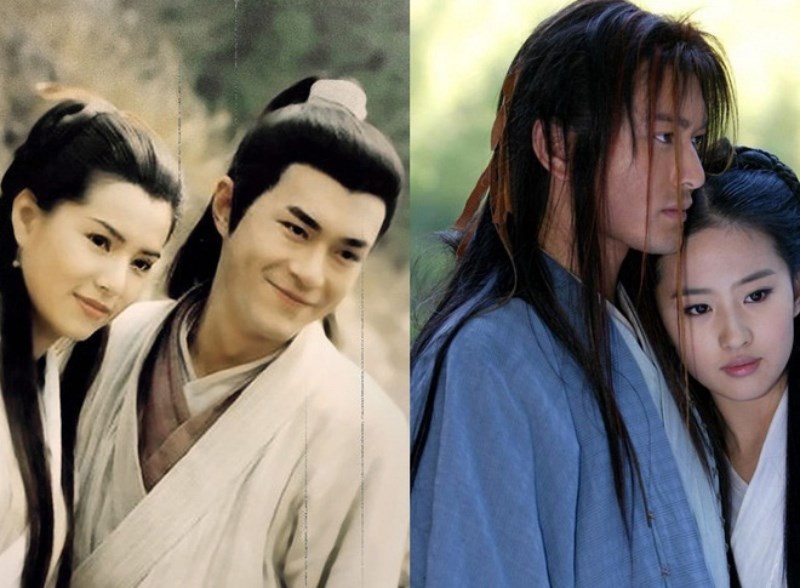 Phiên bản Cô Cô - Dương Quá 1995 và 2006 (từ trái qua)