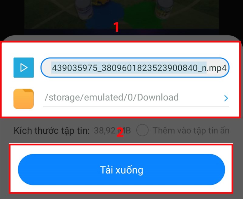 Tải video Facebook