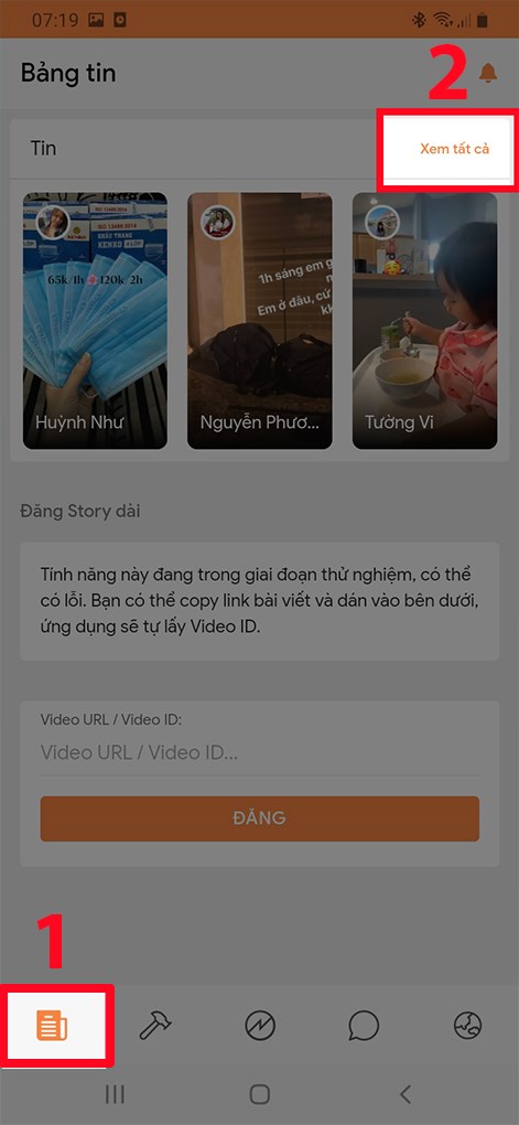 Tải story Facebook