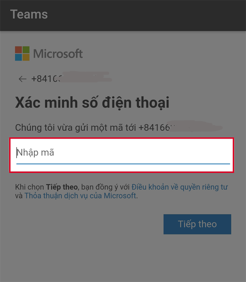 Nhập mã bảo mật