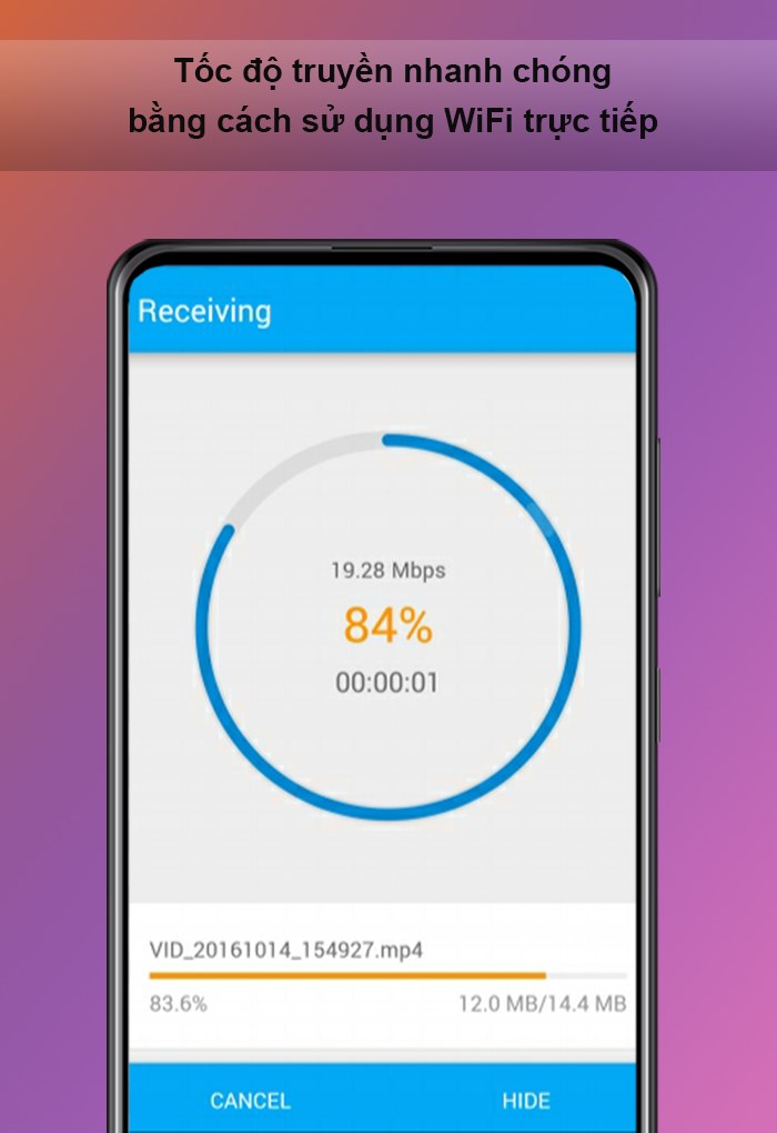 Tốc độ truyền nhanh ch&oacute;ng bằng c&aacute;ch sử dụng WiFi trực tiếp
