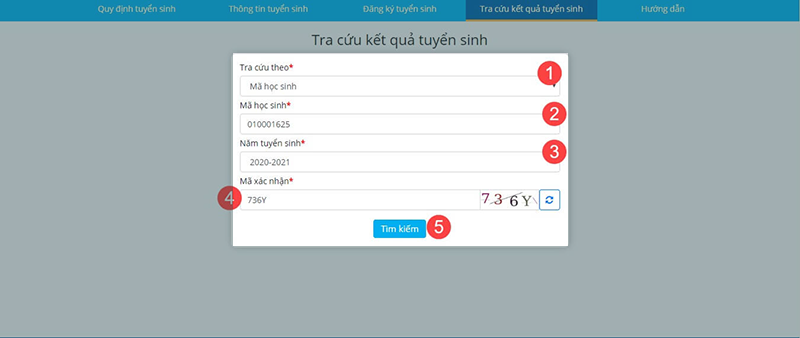 tuyển sinh trực tuyến v&agrave;o lớp 6