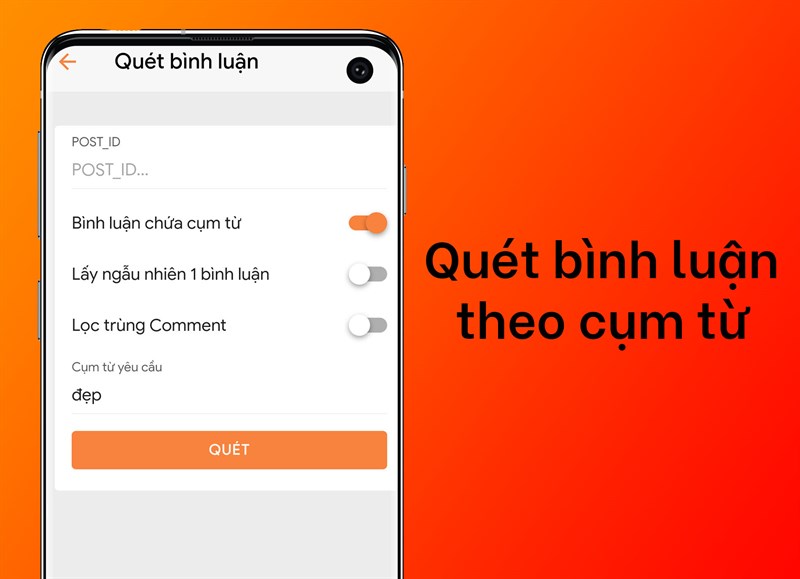 lọc bình luận theo cụm từ