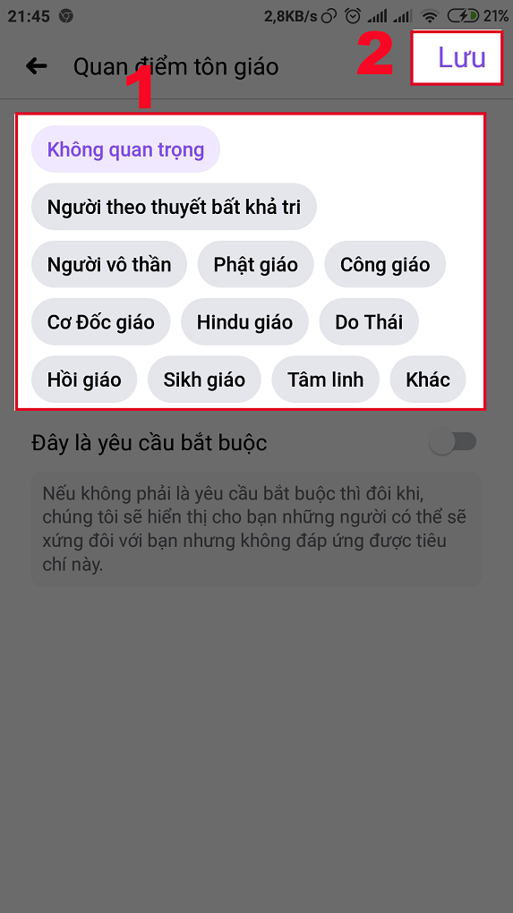 Quan điêm tôn giáo