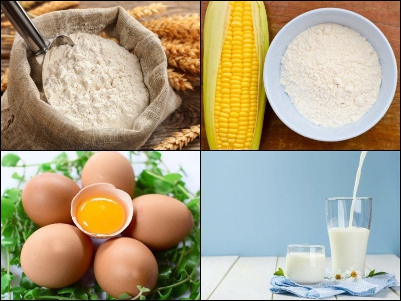 Nguyên liệu món ăn pancake đơn giản buổi sáng