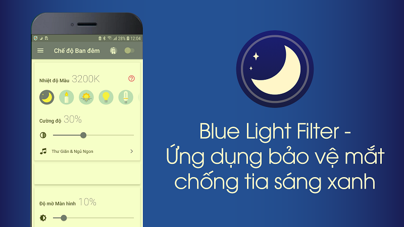 Blue Light Filter Ứng Dụng Bảo Vệ Mắt Chống Tia Sáng Xanh 7119