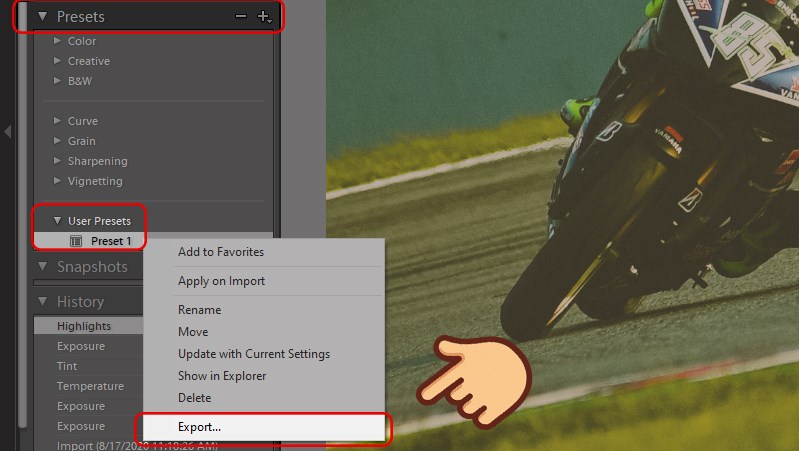 Cách export preset Lightroom PC 3