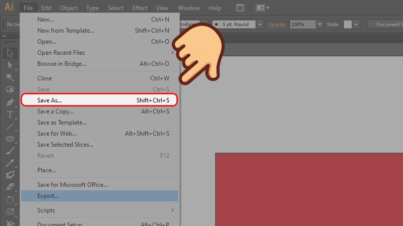Cách lưu file AI trong Adobe Illustrator định dạng PDF 1