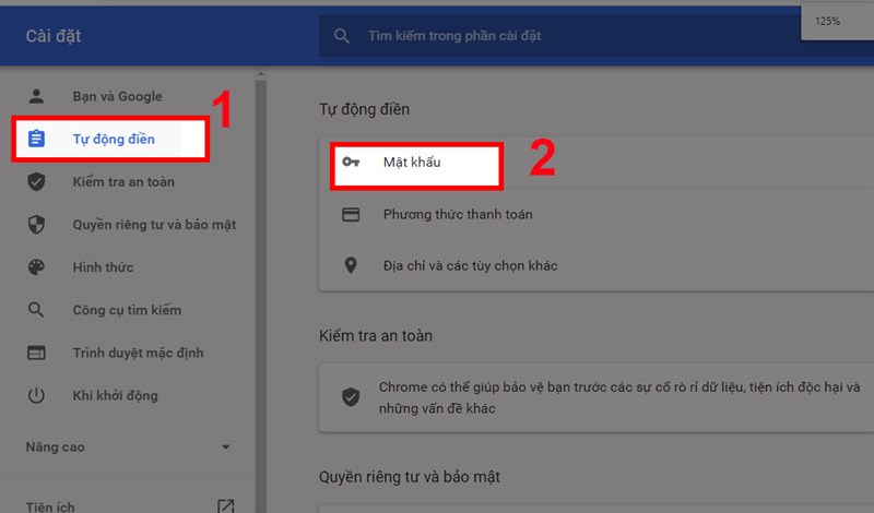 Xem mật khẩu Gmail trên Google Chrome