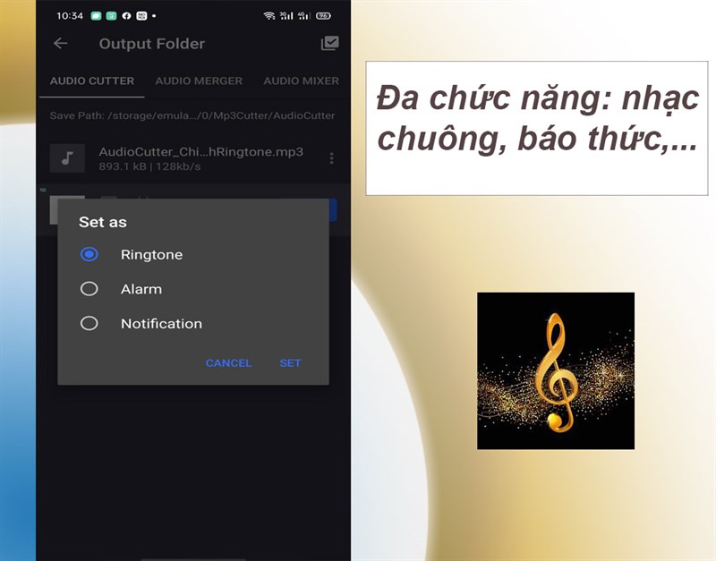 C&agrave;i l&agrave;m nhạc chu&ocirc;ng điện thoại, b&aacute;o thức, th&ocirc;ng b&aacute;o,... dễ d&agrave;ng