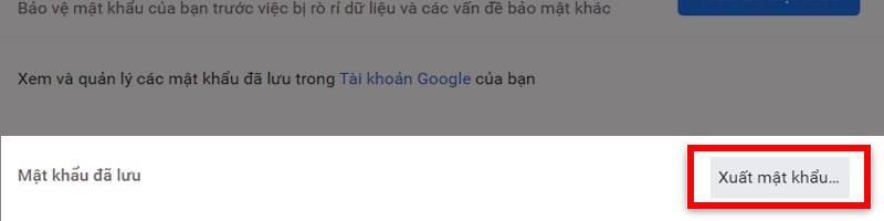 Xuất file Excel mật khẩu Gmail trên Google Chrome