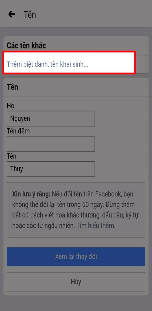 đặt biệt hiệu trên Facebook cá nhân bằng điện thoại