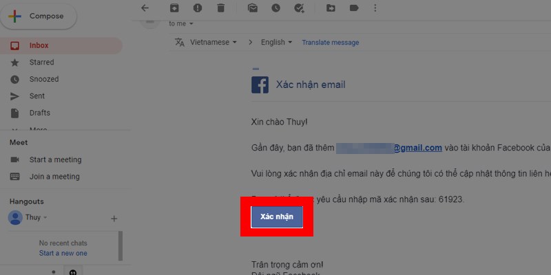 Muon xoa đăng ký facebook từ gmail