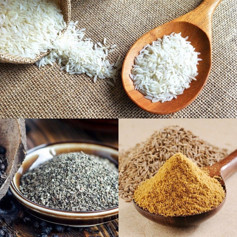 Nguyên liệu món ăn bánh gạo xốp ấn độ