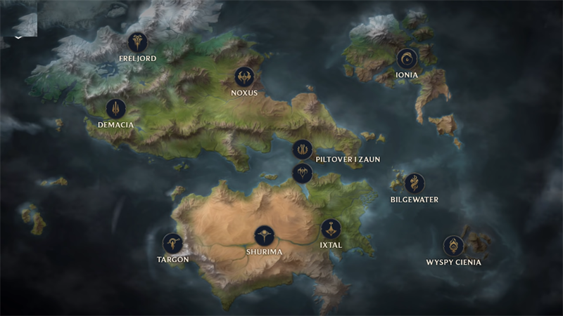 Các khu vực trong Runeterra