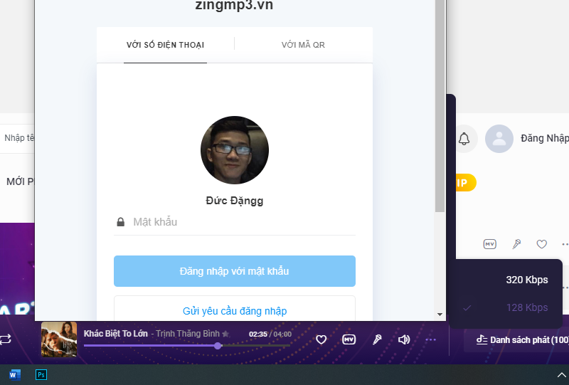 Tai nhac 320kbps 2025 tren zing mp3