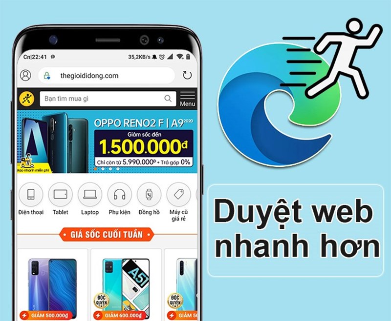 Tốc độ duyệt web nhanh, mạnh mẽ