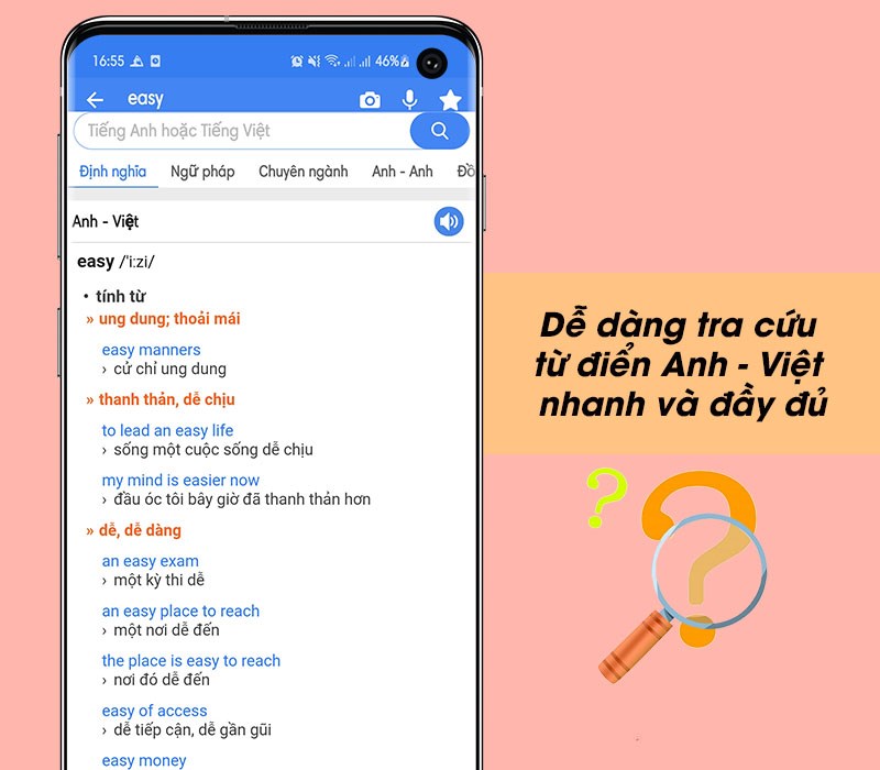 Dễ dàng tra cứu từ điển Anh-Việt nhanh và đầy đủ