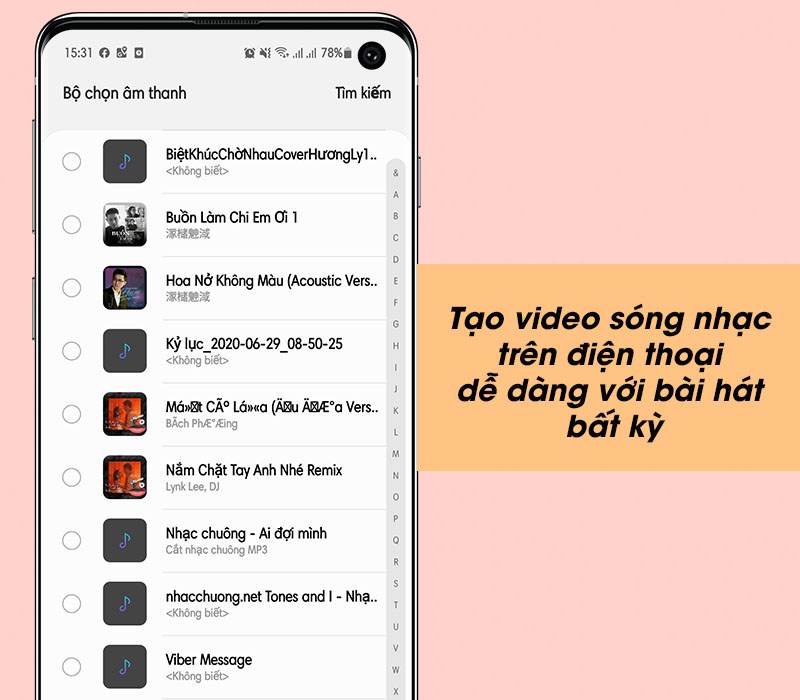 Tạo video sóng nhạc trên điện thoại dễ dàng với bài hát bất kỳ
