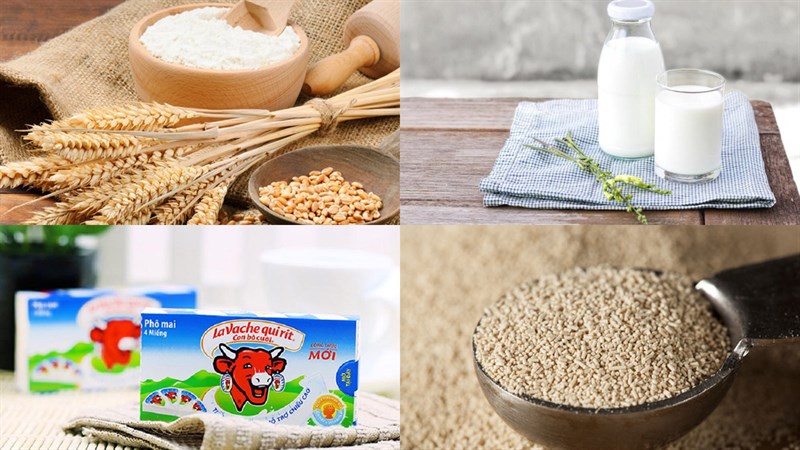 Nguyên liệu làm bánh bao nhân phô mai sữa