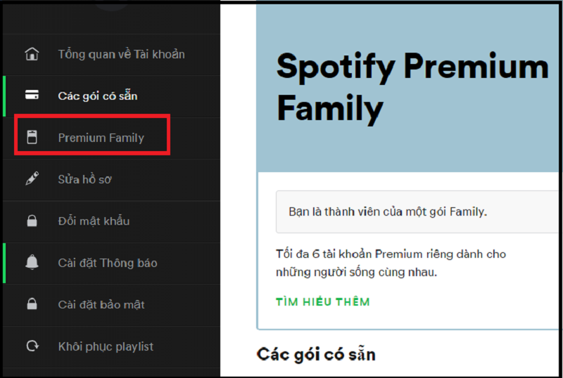 Chia sẻ Spotify Premium