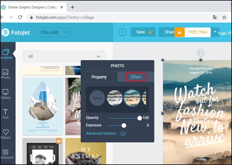 Cách thiết kế và chỉnh sửa ảnh trực tuyến miễn phí trên FotoJet