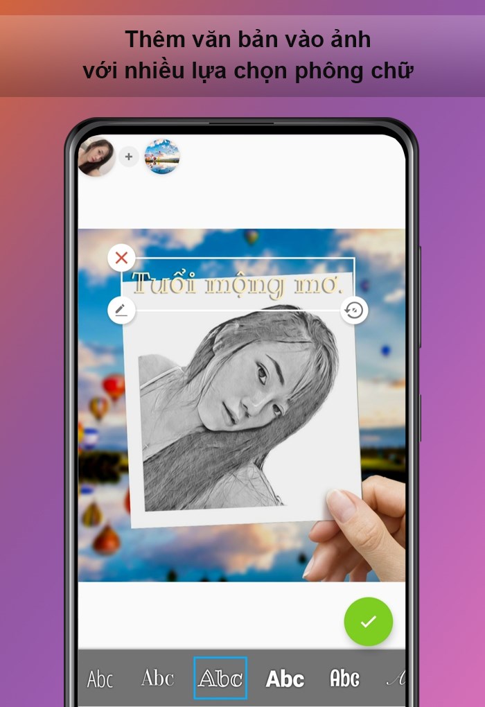 Th&ecirc;m văn bản v&agrave;o ảnh với nhiều lựa chọn ph&ocirc;ng chữ