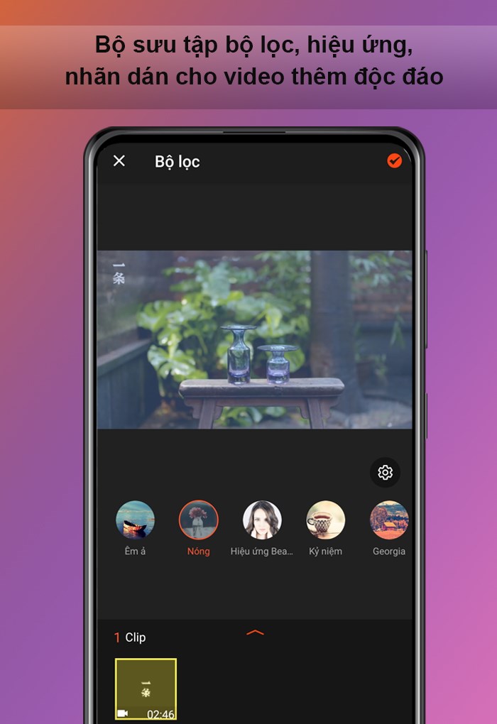 Bộ sưu tập bộ lọc, hiệu ứng, nh&atilde;n d&aacute;n cho video th&ecirc;m độc đ&aacute;o