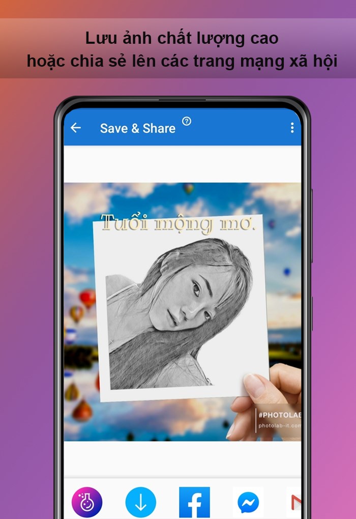 Lưu ảnh chất lượng cao hoặc chia sẻ l&ecirc;n c&aacute;c trang mạng x&atilde; hội