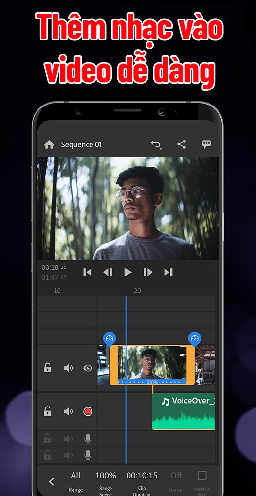 Thêm nhạc vào video dễ dàng hơn trên Adobe Premiere Rush 