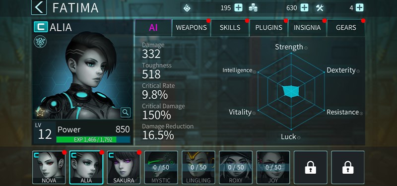 Mỗi nh&acirc;n vật sẽ c&oacute; những khả năng ri&ecirc;ng biệt