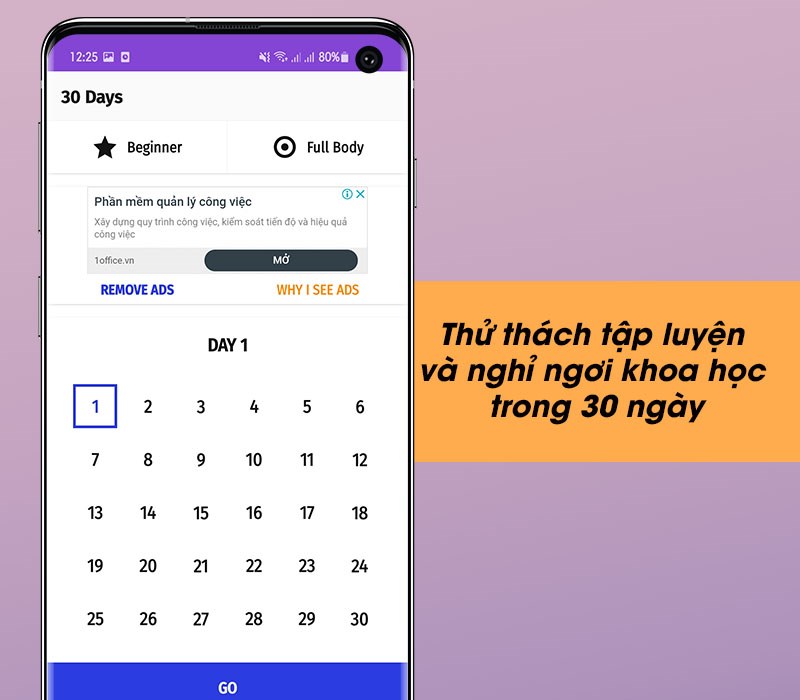 Thử th&aacute;ch tập luyện v&agrave; nghỉ ngơi khoa học trong 30 ng&agrave;y