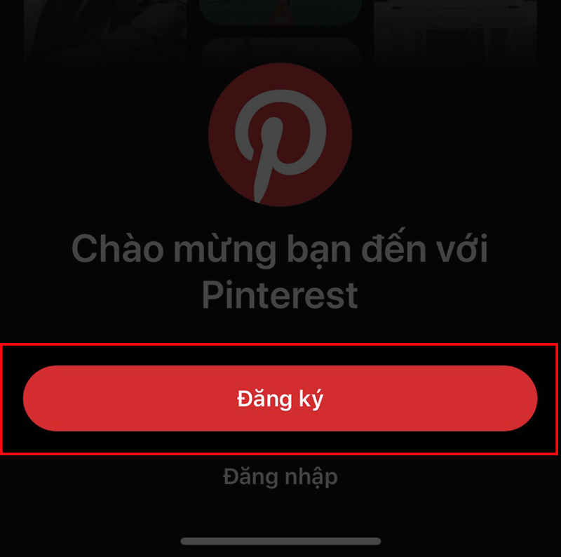 Vào ứng dụng Pinterest