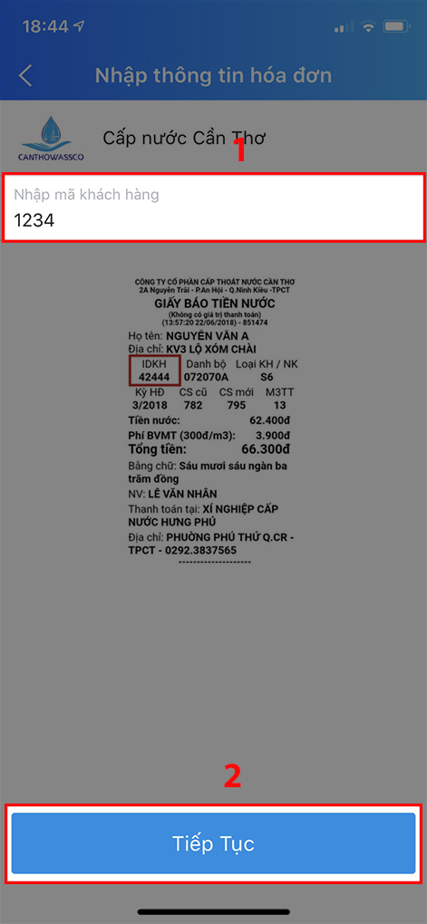 Nhập m&atilde; kh&aacute;ch h&agrave;ng