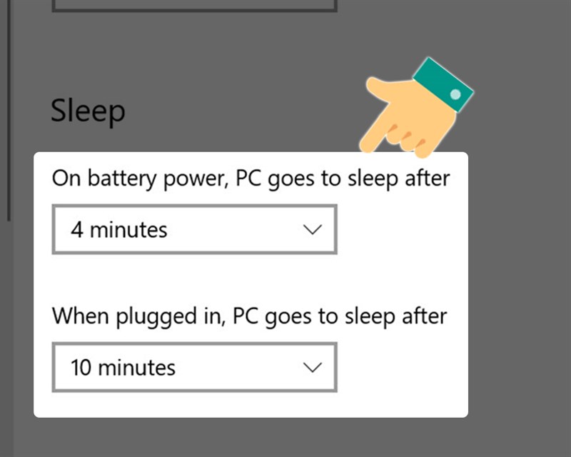 Chế độ Sleep trên Windows 10