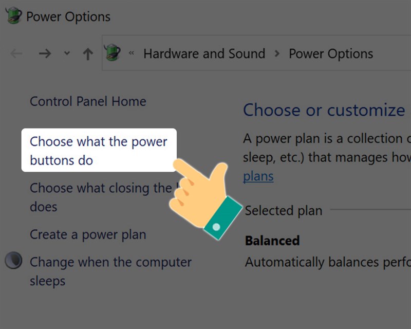 Chọn Additional Power Settings