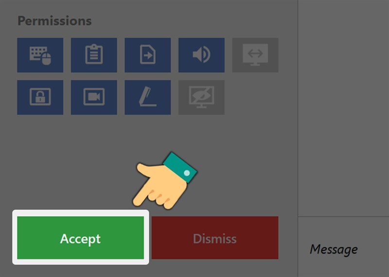 Bạn hãy nhấn nút Accept màu xanh