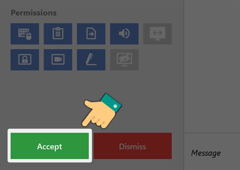 Bạn hãy nhấn nút Accept màu xanh 