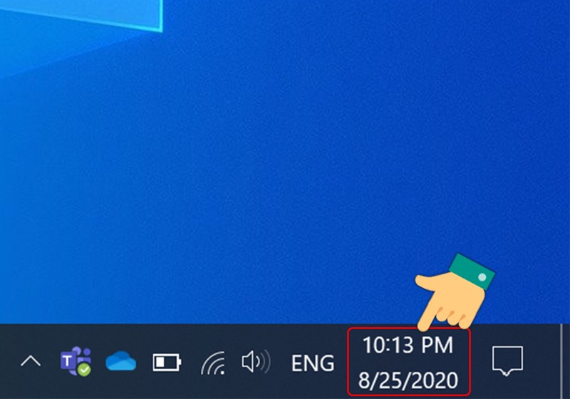 Nhấn chuột phải vào đồng hồ của máy tính Windows 10