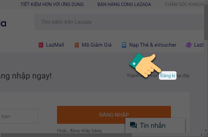 Đăng ký tài khoản.