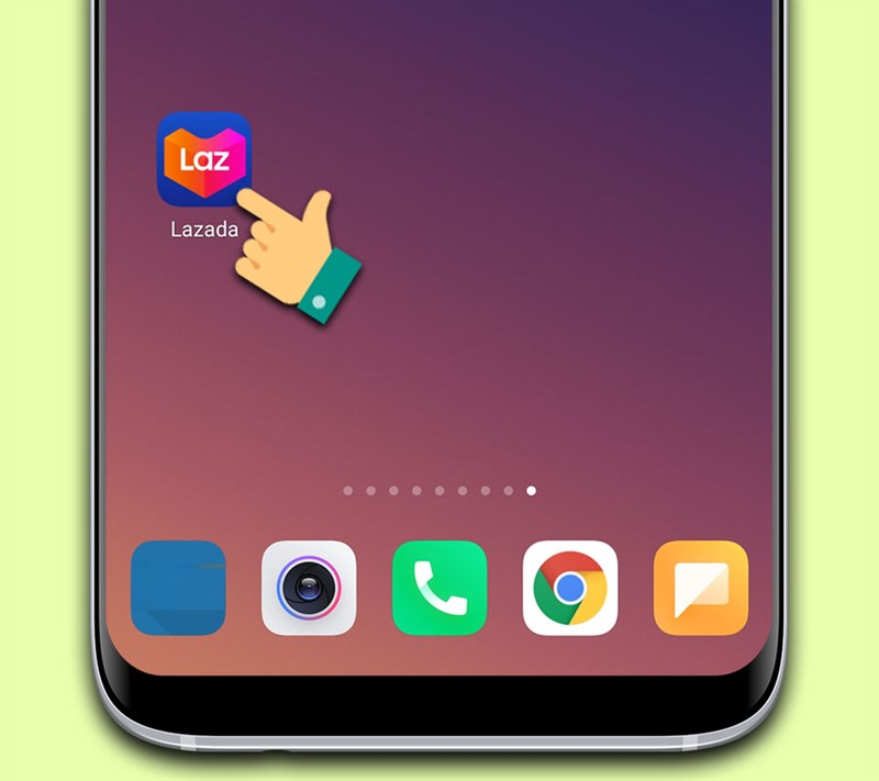 Mở ứng dụng trên thiết bị.