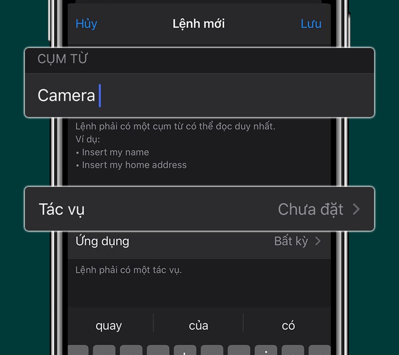Gán các tác vụ.